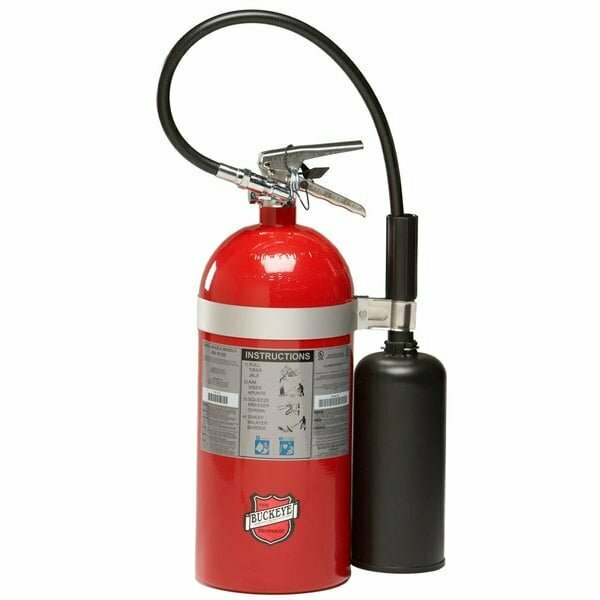 Buckeye 10 lb. Carbon Dioxide BC Fire Extinguisher - Rechargeable Untagged - UL Rating 10-B:C 47245600